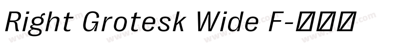 Right Grotesk Wide F字体转换